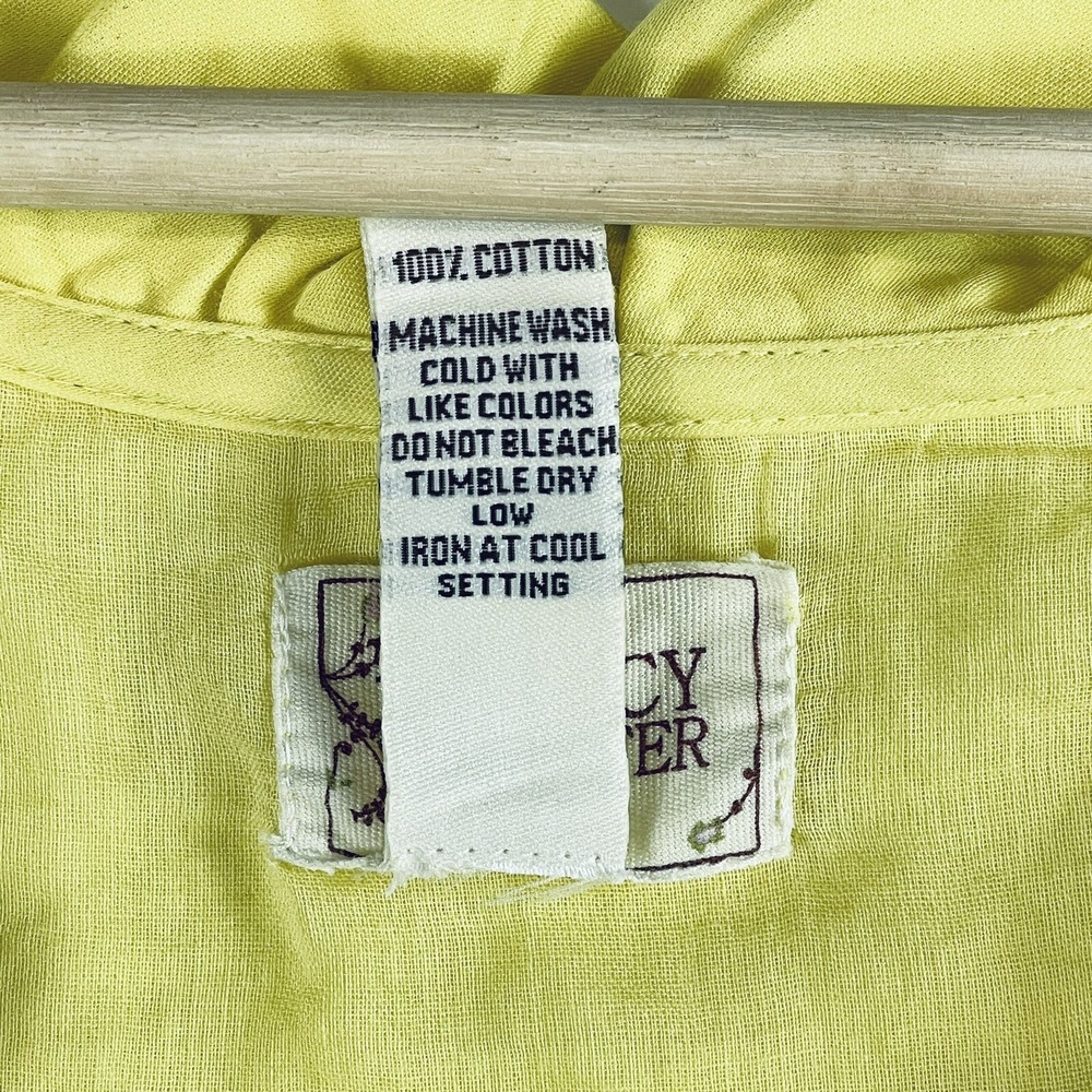 Tracy Porter Womens 4 6 Yellow  Dress Sleeveless Embroidered Poetic Boho Prairie - Picture 7 of 8